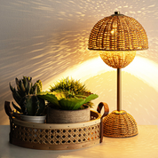 Bamboo LED Table Lamp with USB Power – Eco-Friendly Bedside and Desk Lamp for Bedroom Ambiance 1
