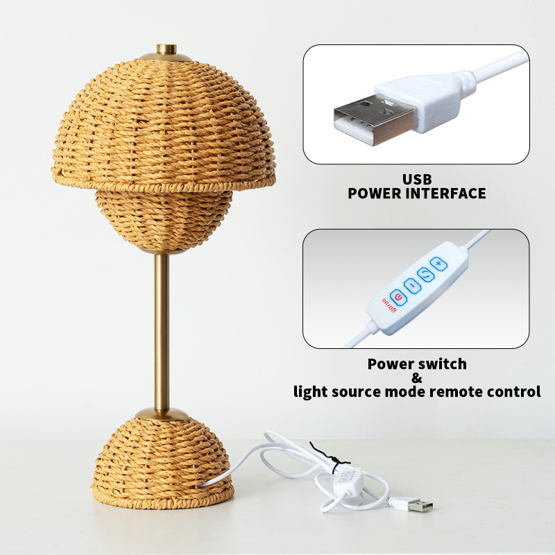 Bamboo LED Table Lamp with USB Power – Eco-Friendly Bedside and Desk Lamp for Bedroom Ambiance 8