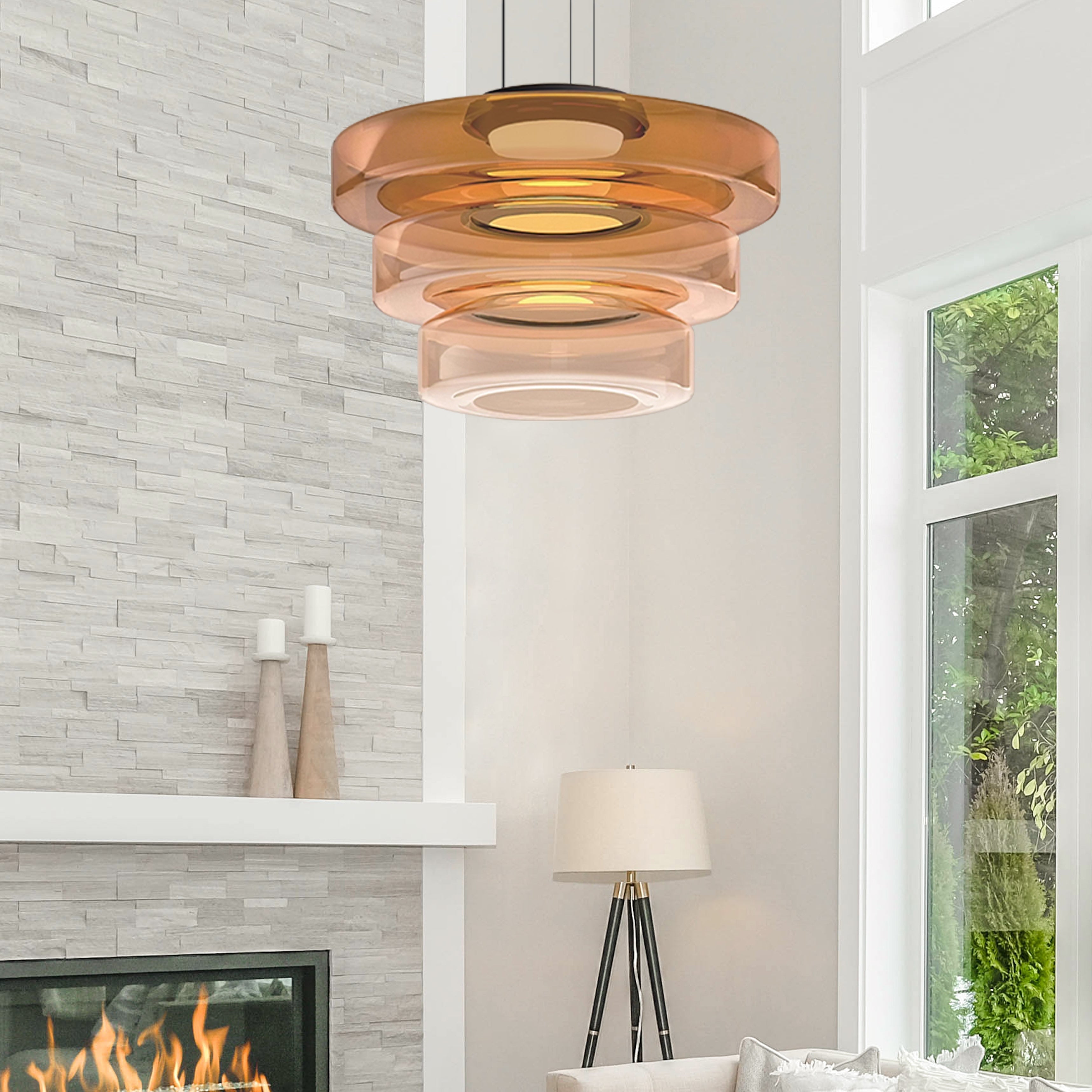 Bauhaus Glass Pendant Light | Modern Kitchen Island Lighting | Stylish Hanging Fixture | Adjustable LED Pendant Light | Elegant Home Decor 5