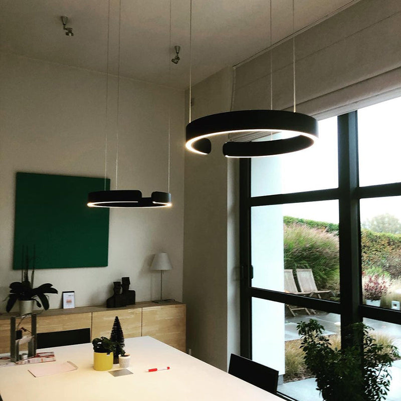 Black Pendant Light | Modern Hanging Lights | Kitchen Pendant Lighting | Elegant LED Ceiling Fixture | Stylish Minimalist Pendant for Home 4