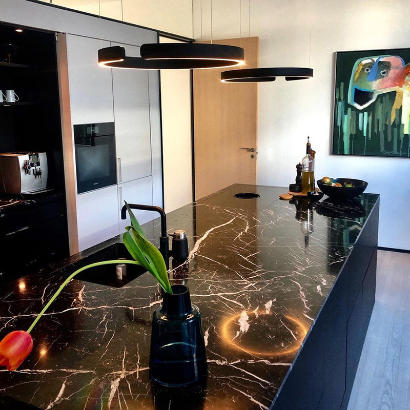 Black Pendant Light | Modern Hanging Lights | Kitchen Pendant Lighting | Elegant LED Ceiling Fixture | Stylish Minimalist Pendant for Home 7