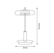 Elegant LED Table Lamp with Glass and Metal Design – Warm White Light for Bedside, Desk or Living Room 3
