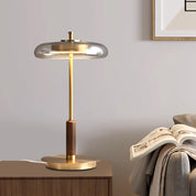 Elegant LED Table Lamp with Glass and Metal Design – Warm White Light for Bedside, Desk or Living Room 7
