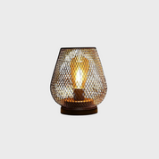 Elegant Table Lamp | Wireless LED Lantern | Cordless Ambient Light | Mesh Design Fixture | Warm White LED Light for Home 0