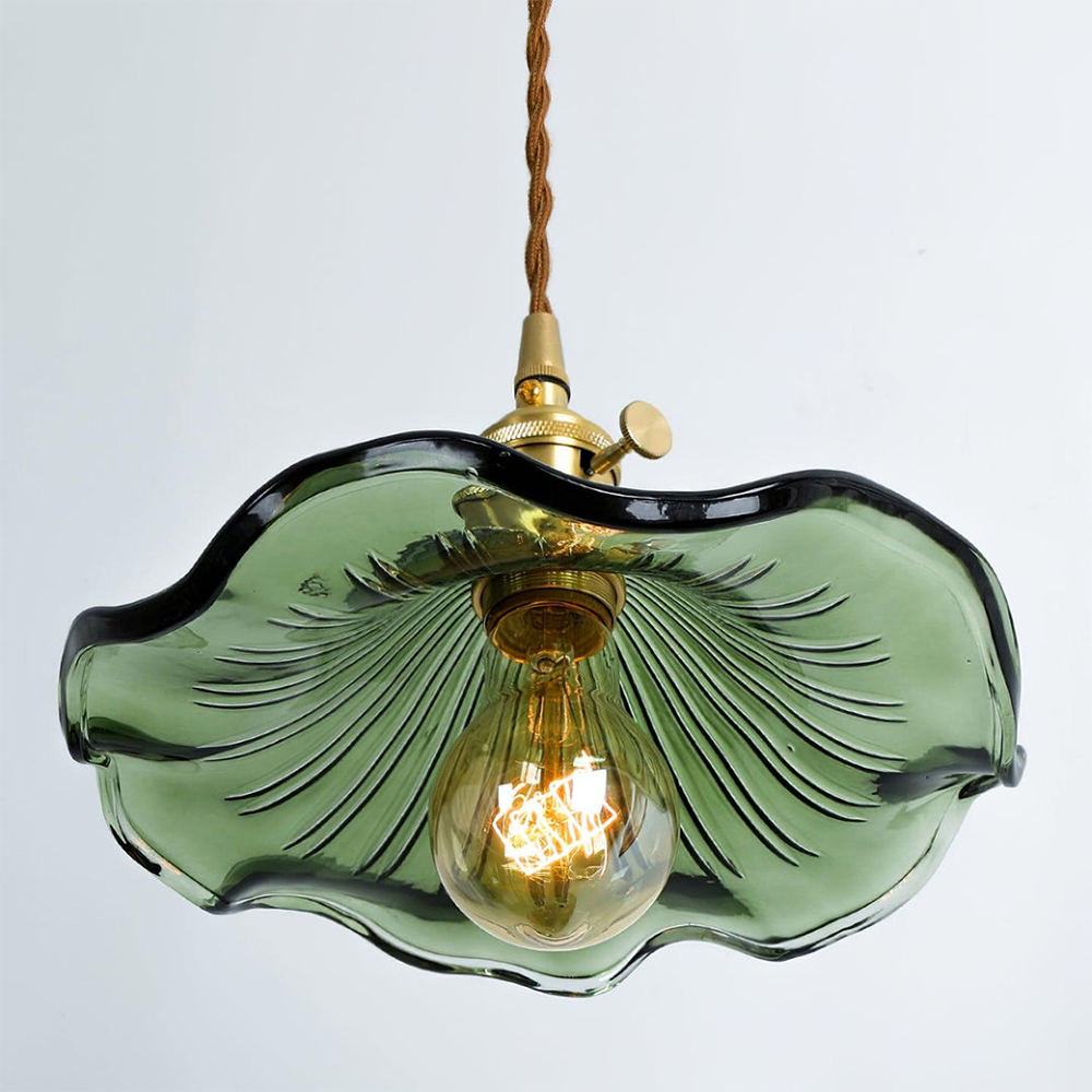 Hibiscus Flower Pendant Light – Elegant Glass Lamp with Adjustable Hanging Length 6