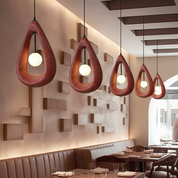 Japandi Pendant Light | Modern Kitchen Pendant Lighting | Elegant Hanging Lights | Minimalist Oval LED Fixture | Stylish Pendant Light for Home 2