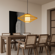 Japanese Bamboo Pendant Light | LED Hanging Fixture | Kitchen Pendant Lighting | Adjustable Ceiling Light | Elegant Natural Lamp for Home 2