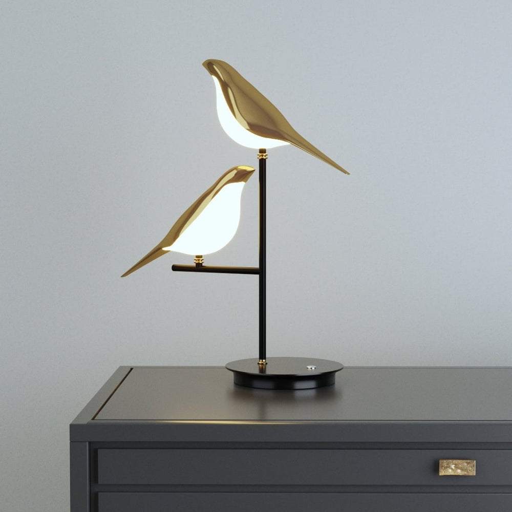 LED Table Lamp with Post-Modern Golden Bird Design – Elegant Bedside or Desk Lamp for Living Room and Bedroom 1