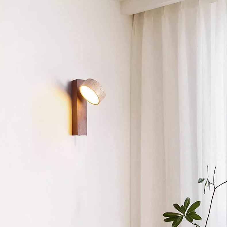Minimalist Wall Lamp | Off-White Wall Sconce | LED Wall Lights Indoor | Elegant Travertine Lighting | Wabi Sabi Wall Lamp for Home 8