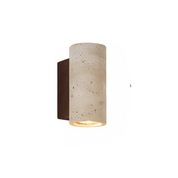 Minimalist Wall Light | Travertine Tube Sconce | Up Down Wall Lamp | Japandi Style Wall Fixture | Natural Stone Sconce for Home Decor 0