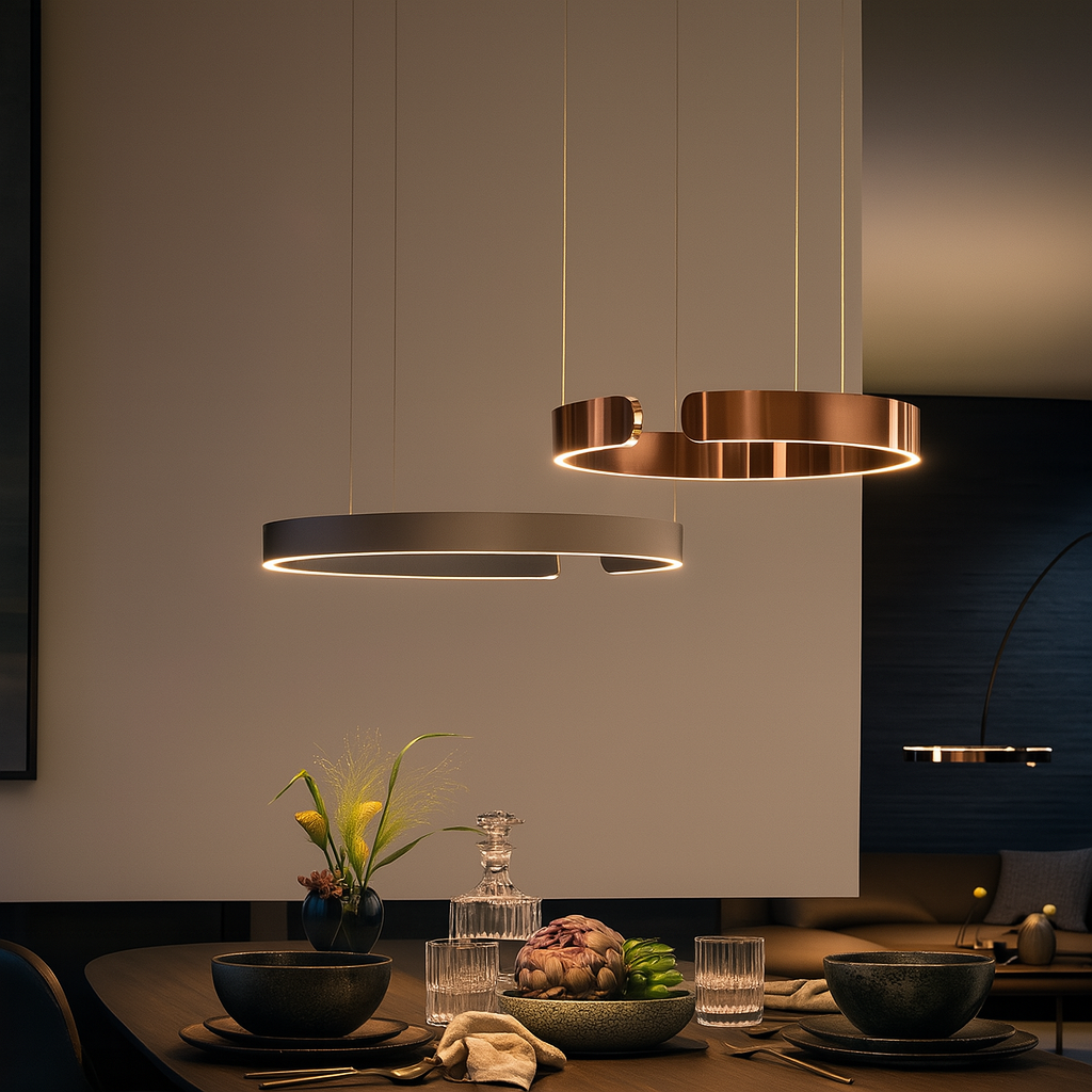 Modern Black Pendant Light | Kitchen Island Lighting Fixture | Adjustable Ceiling Lamp | Sleek LED Pendant Lighting | Contemporary Pendant Light for Home 1