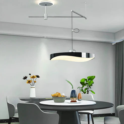 Modern Black Pendant Light | Stylish Kitchen Pendant Lighting | LED Hanging Fixture | Adjustable Ceiling Light | Verso Pendant Light for Elegant Spaces 3