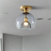 Modern Ceiling Light Fixture | Grey Glass Pendant Light | Minimalist Ceiling Lamp | Stylish Hallway Lighting | Elegant Grey Glass Light for Home 4