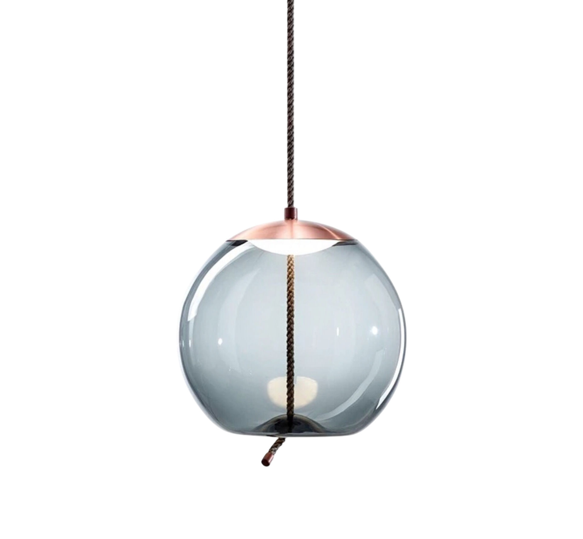 Modern Glass Pendant Light | Adjustable Kitchen Pendant Lighting | Elegant Hanging Fixture | Vintage Style Ceiling Lamp | Hempoiré Rose Gold Pendant Light 0