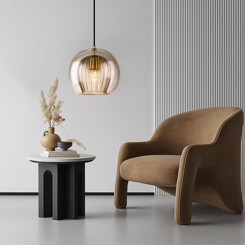 Modern Glass Pendant Light | Kitchen Island Lighting Fixture | Elegant Pendant Lighting for Kitchen Island | Minimalist Glass Pendant Lights | Hira Pendant Light for Dining Area 6