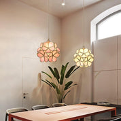 Modern Glass Pendant Light | Stylish Kitchen Pendant Lighting | Adjustable Hanging Lights | Vintage-Inspired Ceiling Fixture | Elegant Petal Chandelier 2