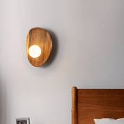 Modern Globe Wall Light | Minimalist LED Wall Sconces | Solid Wood Base Fixture | Warm White Sconce Light | Elegant Wall Lamp for Home 7