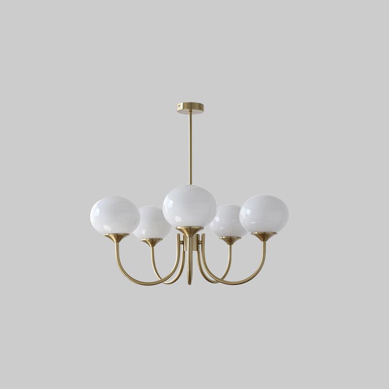 Modern Gold Chandelier | Elegant Ceiling Light Fixture | Stylish Hanging Light | Chic Indoor Lighting | Pink and Gold Chandelier for Home 15
