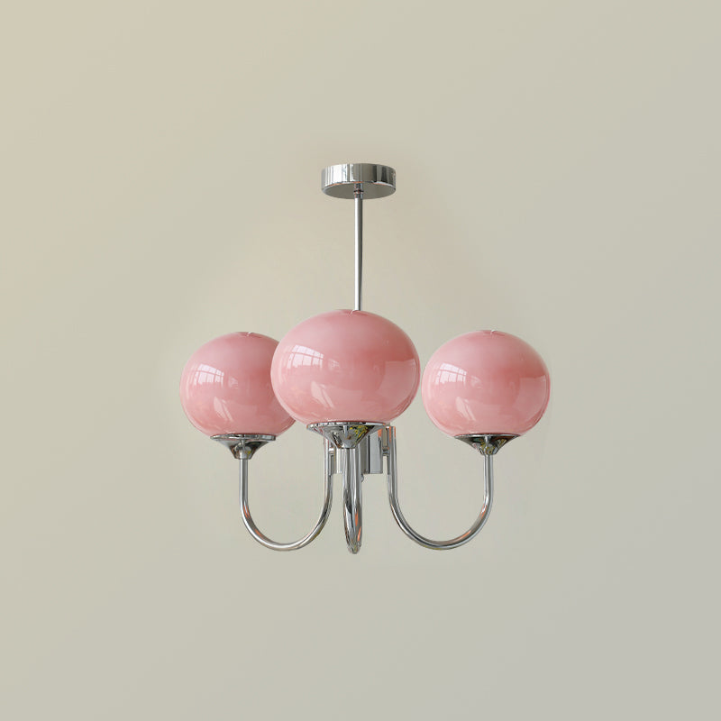 Modern Gold Chandelier | Elegant Ceiling Light Fixture | Stylish Hanging Light | Chic Indoor Lighting | Pink and Gold Chandelier for Home 17