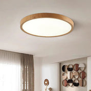 Modern LED Ceiling Light | Ultrathin Circular Fixture | Adjustable Ceiling Light | Walnut Wood Light Fixture | Minimalist Ceiling Lamp for Home 1