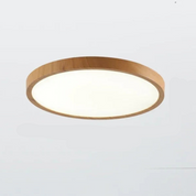 Modern LED Ceiling Light | Ultrathin Circular Fixture | Adjustable Ceiling Light | Walnut Wood Light Fixture | Minimalist Ceiling Lamp for Home 7