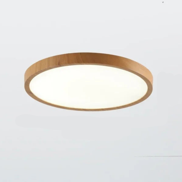 Modern LED Ceiling Light | Ultrathin Circular Fixture | Adjustable Ceiling Light | Walnut Wood Light Fixture | Minimalist Ceiling Lamp for Home 7