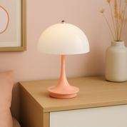 Modern Mushroom Table Lamp | Cordless LED Accent Light | Battery Operated Lamp | Vintage Inspired Table Light | Stylish Home Decor Lamp 4