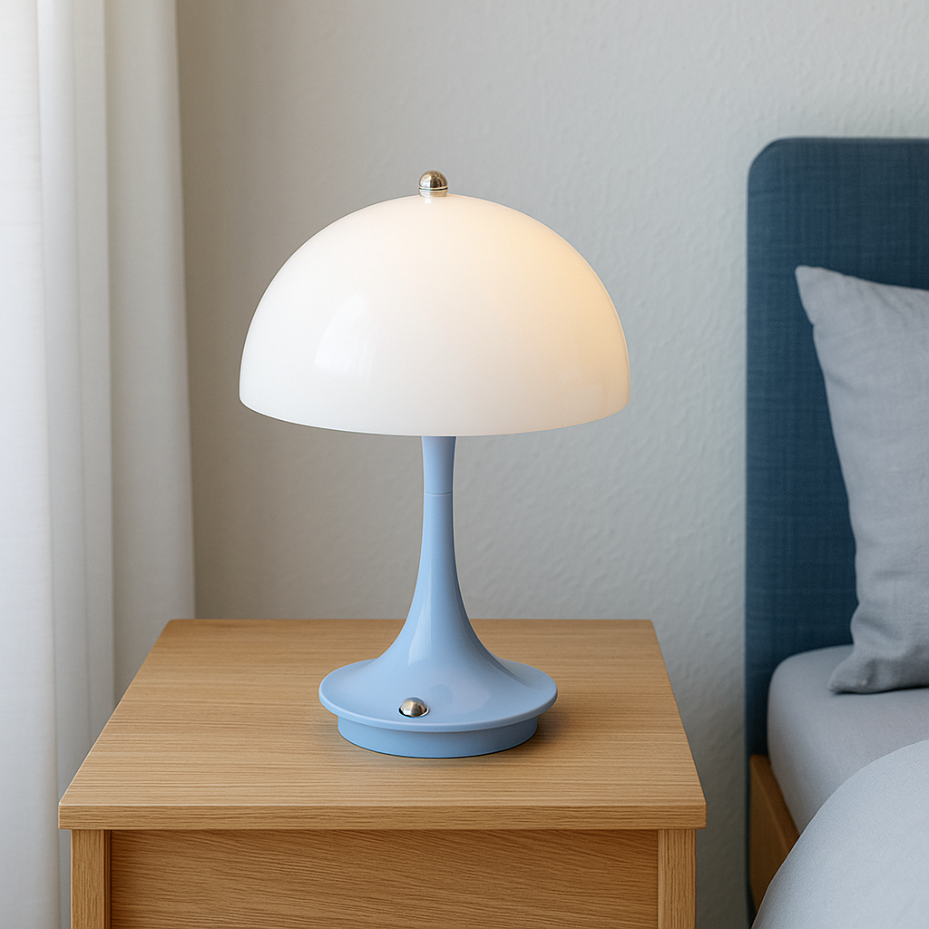 Modern Mushroom Table Lamp | Cordless LED Accent Light | Battery Operated Lamp | Vintage Inspired Table Light | Stylish Home Decor Lamp 5