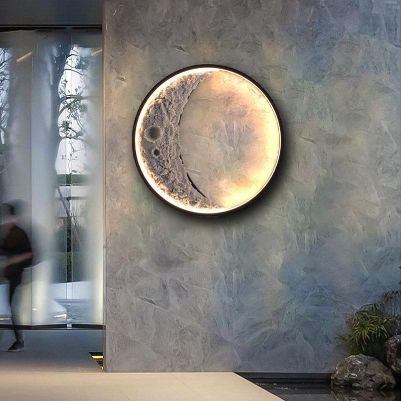 Modern Outdoor Wall Light - Moon Shape LED Lantern, IP65 Waterproof Stainless Steel for Garden and Exterior Use 5