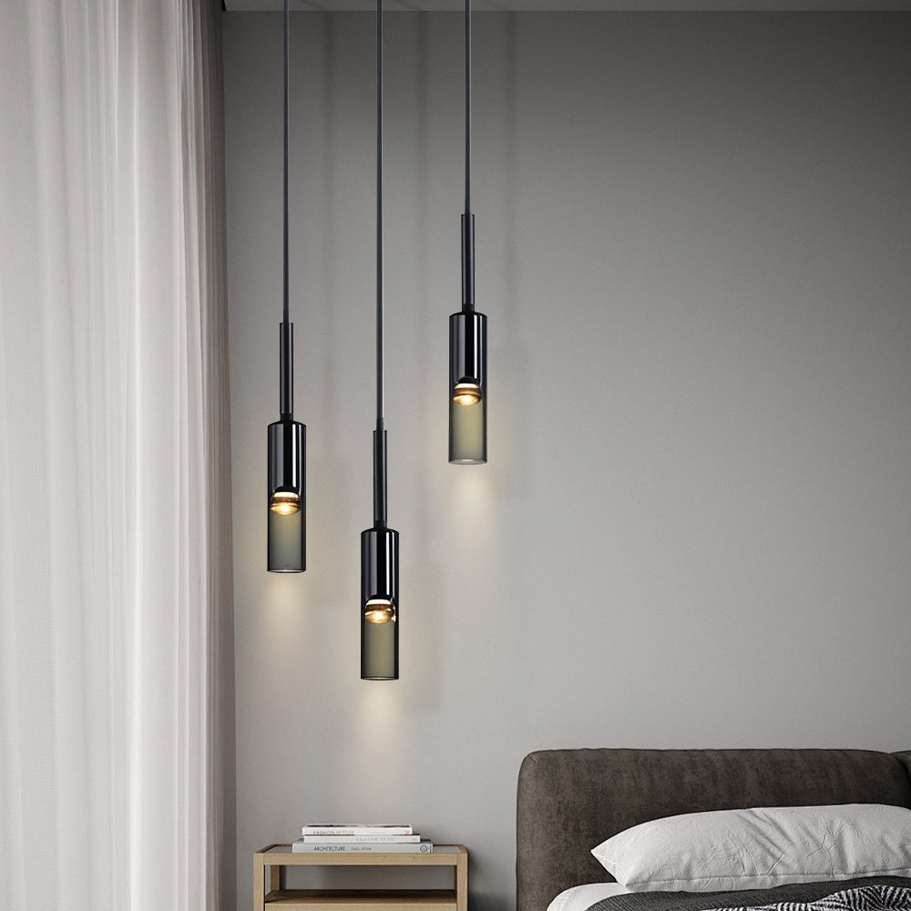 Modern Pendant Light | Adjustable Kitchen Island Lighting | Stylish Hanging Fixture | LED Crystal Pendant Light | Elegant Cylinder Light for Home 0
