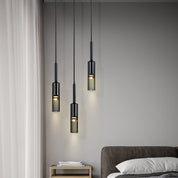 Modern Pendant Light | Adjustable Kitchen Island Lighting | Stylish Hanging Fixture | LED Crystal Pendant Light | Elegant Cylinder Light for Home 0