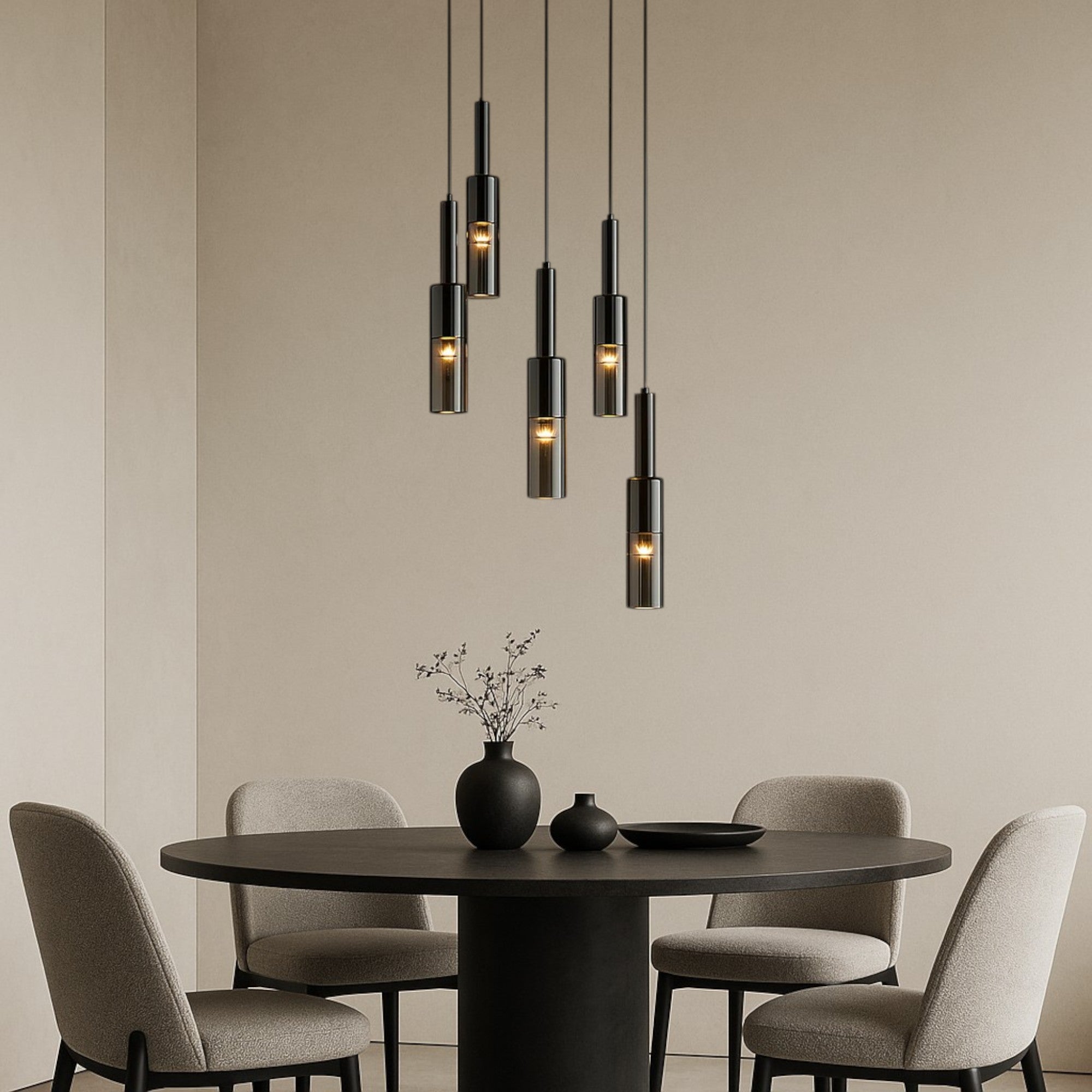 Modern Pendant Light | Adjustable Kitchen Island Lighting | Stylish Hanging Fixture | LED Crystal Pendant Light | Elegant Cylinder Light for Home 2
