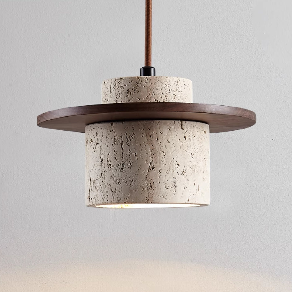 Modern Pendant Light | Adjustable Kitchen Pendant Lighting | Energy-Efficient Hanging Fixture | Retro Ceiling Light | Elegant Travertine Pendant Lamp 0