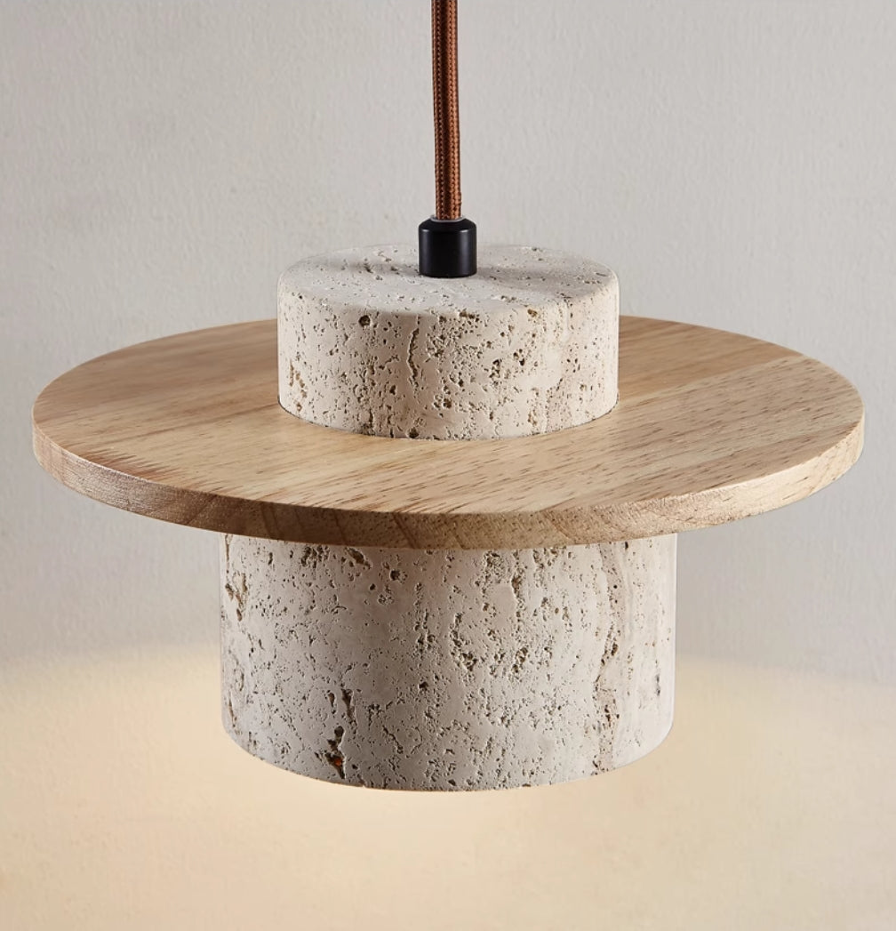 Modern Pendant Light | Adjustable Kitchen Pendant Lighting | Energy-Efficient Hanging Fixture | Retro Ceiling Light | Elegant Travertine Pendant Lamp 5