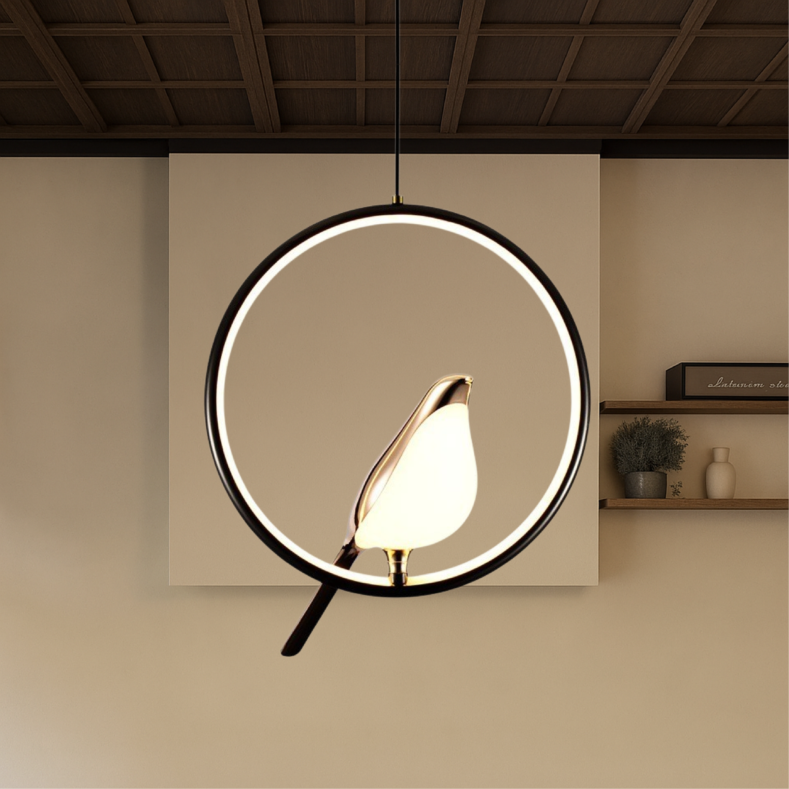 Modern Pendant Light | Adjustable Kitchen Pendant Lighting | Unique Bird Motif Hanging Light | Contemporary Dining Room Fixture | MrBird Pendant Light 0