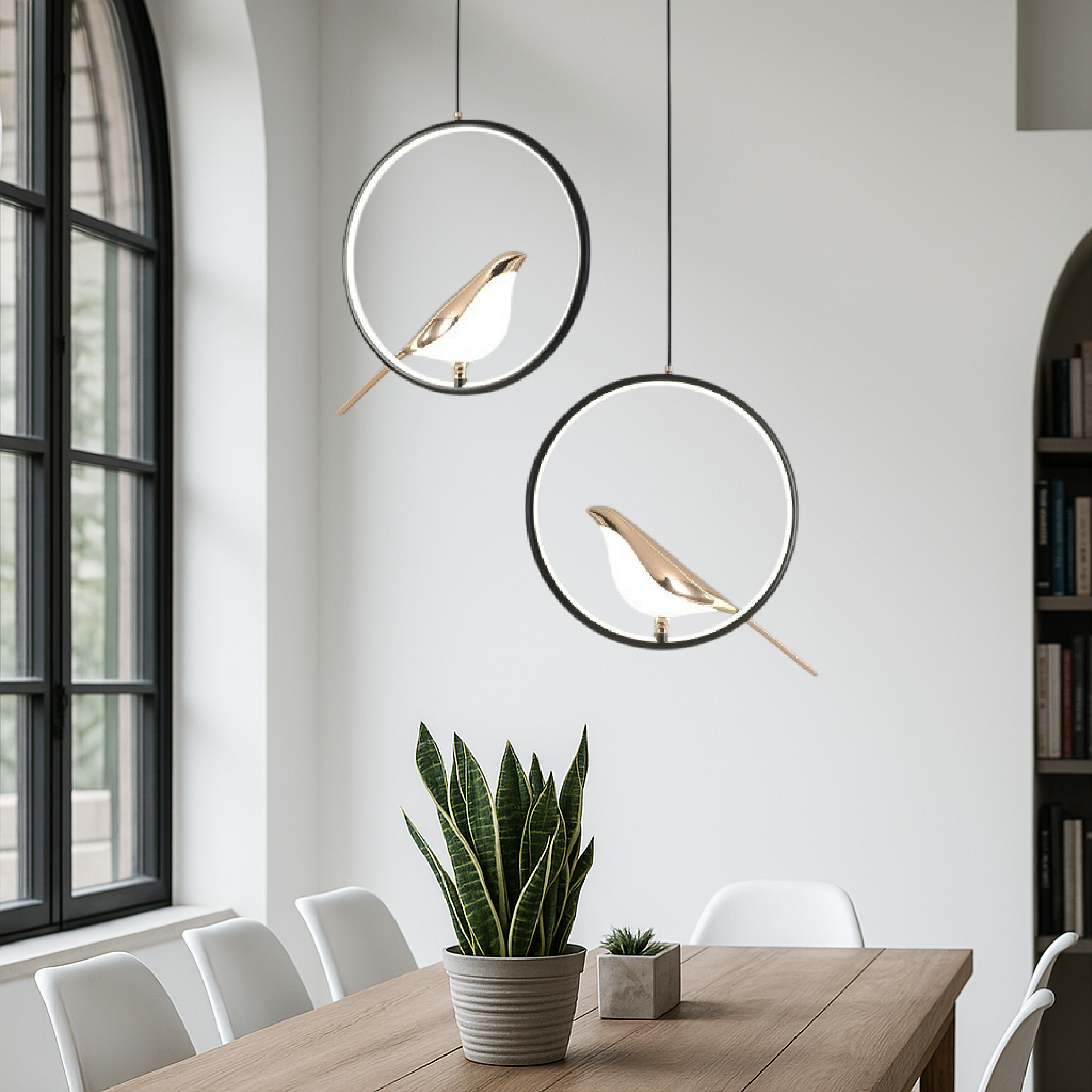 Modern Pendant Light | Adjustable Kitchen Pendant Lighting | Unique Bird Motif Hanging Light | Contemporary Dining Room Fixture | MrBird Pendant Light 3