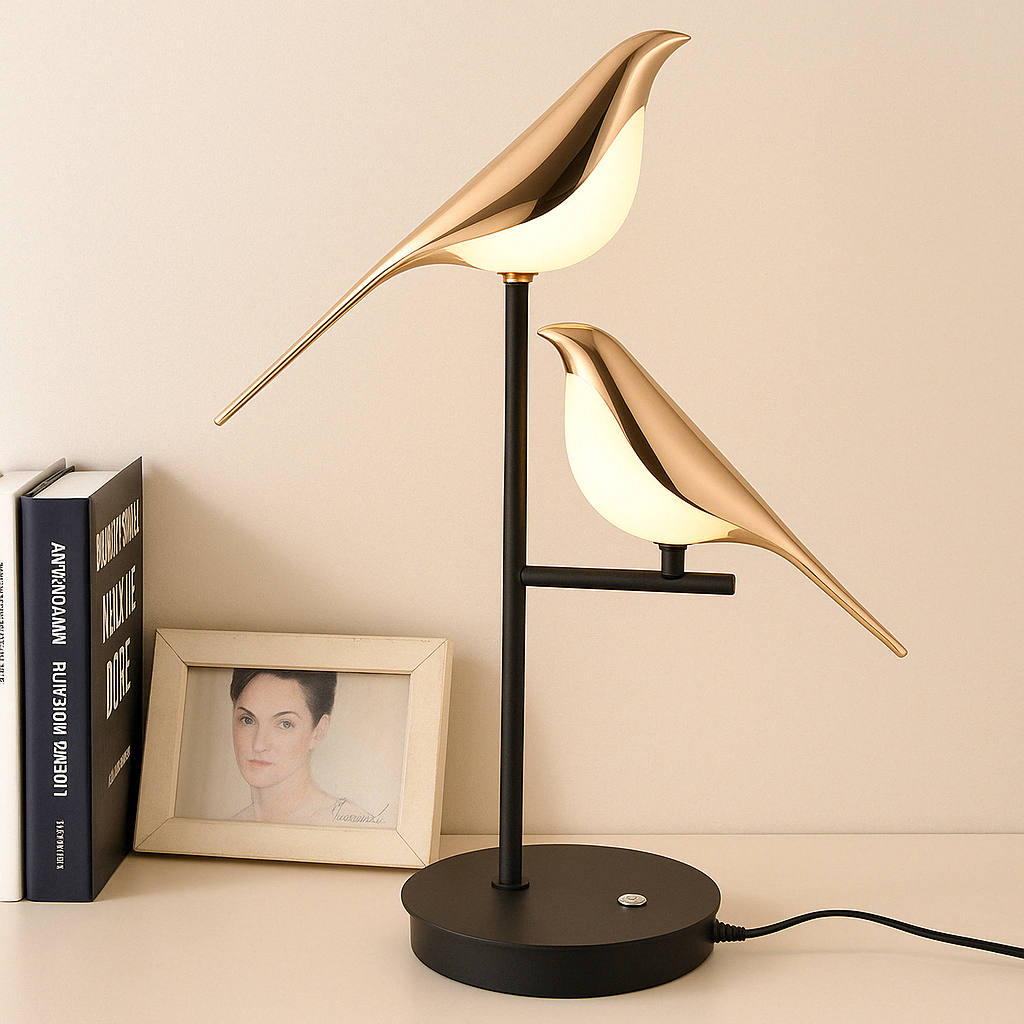 Modern Table Lamp | Elegant Bedside Lamps | LED Light Fixture | Stylish Bedroom Lamp | MrBird Table Lamp for Home 0