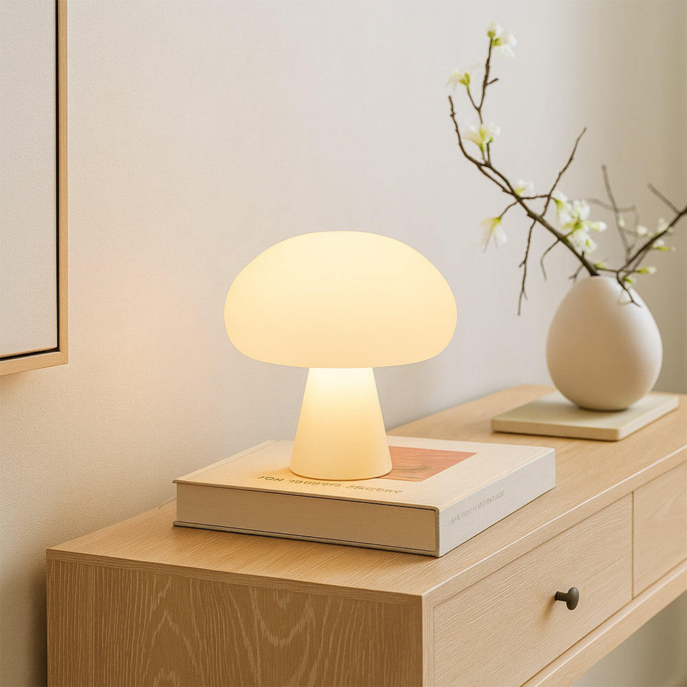 Modern Table Lamp | Vintage Bedside Lamps | LED Desk Lamp | Stylish Table Lamps for Living Room | Cozy Mushroom Table Lamp for Home 4