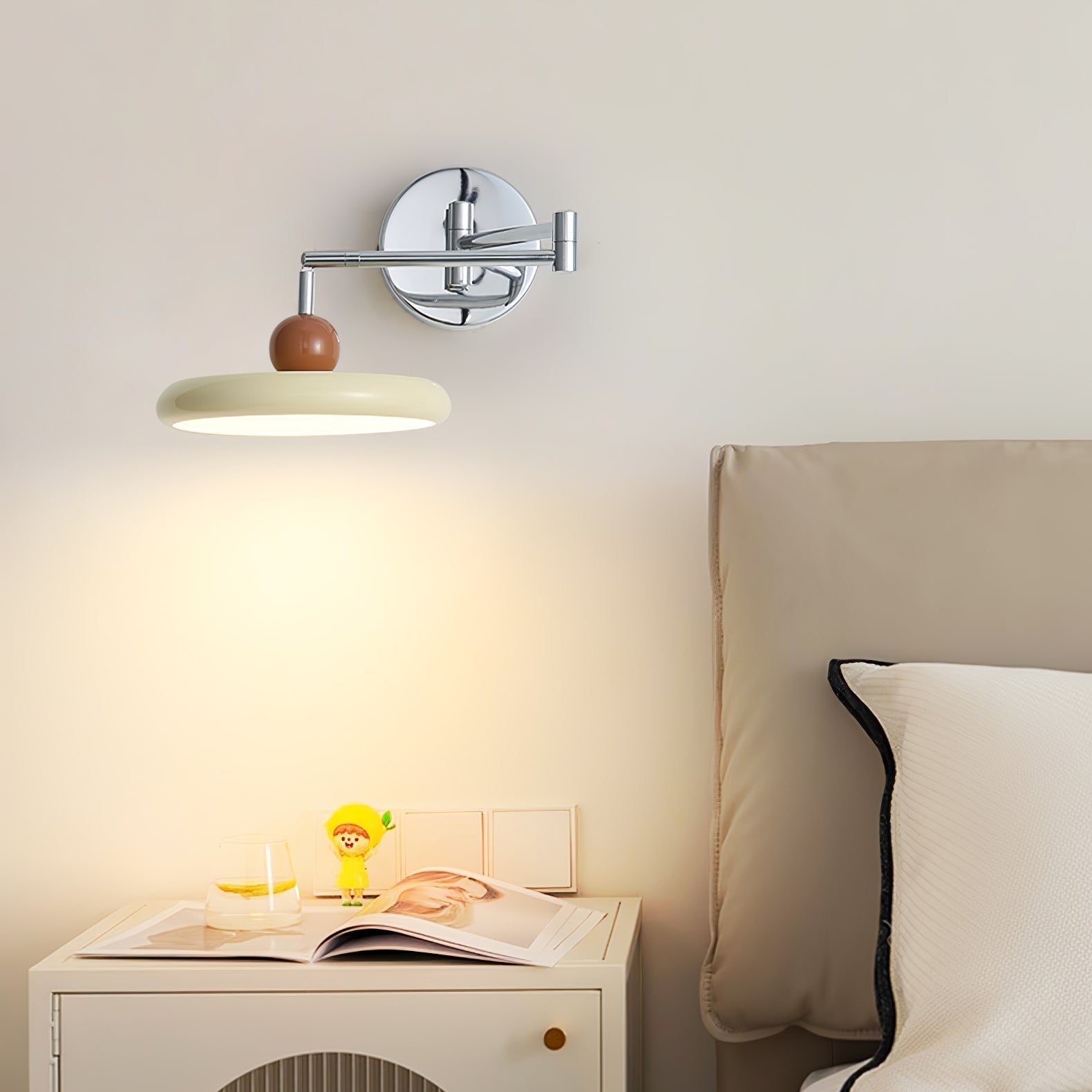Modern Wall Lamp | Adjustable Swing Arm Wall Light | Stylish Wall Sconces | LED Reading Fixture | Lola Swing Arm Wall Lamp 0