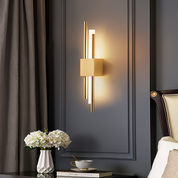 Modern Wall Light Fixture | Elegant Wall Sconces | Minimalist Wall Lamp | Gold and Black Sconce | Stylish Lighting for Home Decor 0