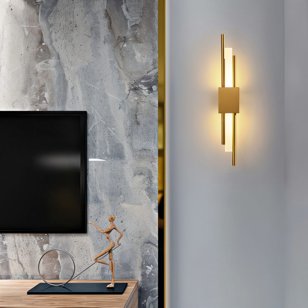 Modern Wall Light Fixture | Elegant Wall Sconces | Minimalist Wall Lamp | Gold and Black Sconce | Stylish Lighting for Home Decor 4