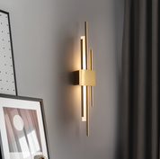 Modern Wall Light Fixture | Elegant Wall Sconces | Minimalist Wall Lamp | Gold and Black Sconce | Stylish Lighting for Home Decor 6