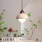 Mushroom Pendant Light | Kitchen Island Lighting Fixture | Adjustable Ceiling Light | Modern Stone Pendant | Contemporary LED Light for Home 0