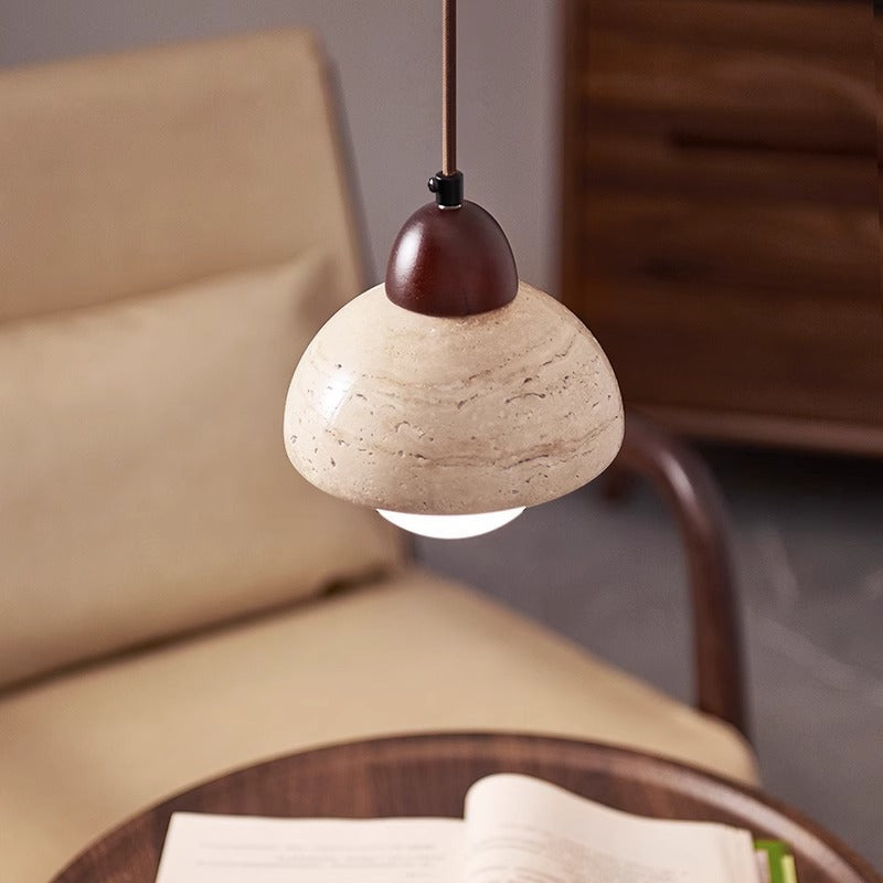 Mushroom Pendant Light | Kitchen Island Lighting Fixture | Adjustable Ceiling Light | Modern Stone Pendant | Contemporary LED Light for Home 1