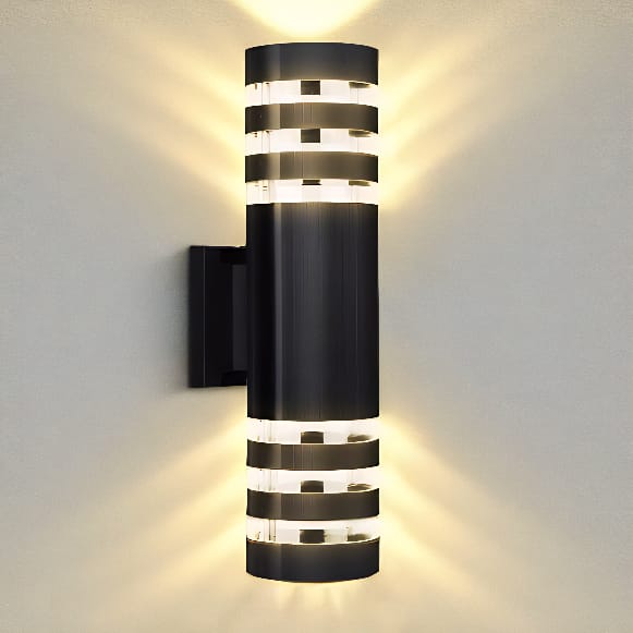 Outdoor Wall Light Sconce | Modern Exterior Wall Lights | Up and Down LED Fixture | Stylish Garden Lighting | Elegant Patio Wall Lamp 11