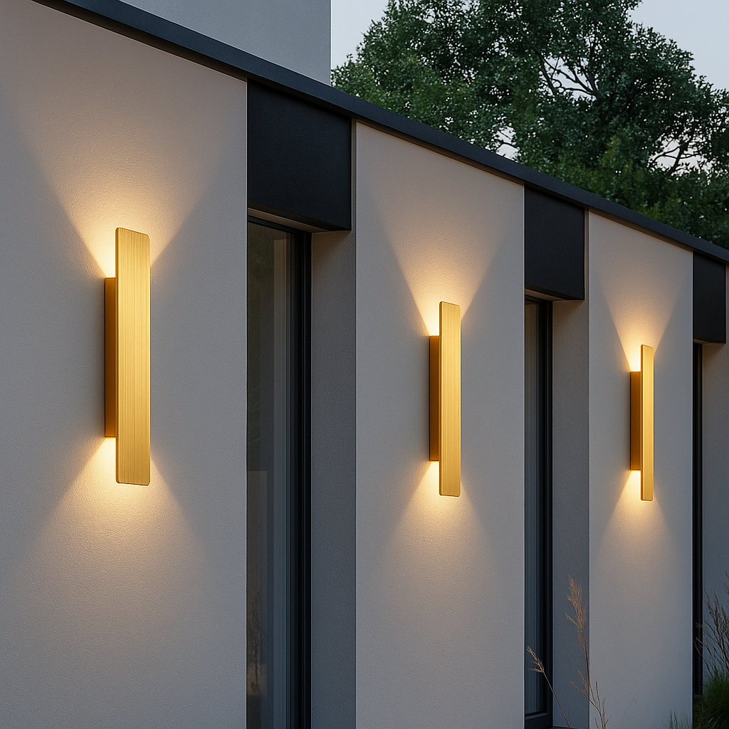 Outdoor Wall Light | Modern Outdoor Wall Lights | Weatherproof LED Wall Lantern | Exterior Wall Lights | Golden Garden Wall Light 6