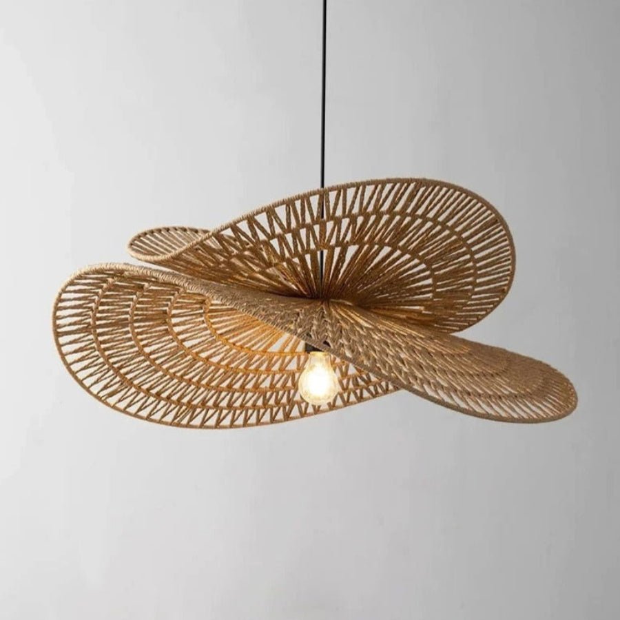 Rattan Pendant Light | Handmade Ceiling Light Fixture | Soft Illumination Hanging Lights | Natural Design Lamp | Sanur Double Layer Rattan Pendant Light 0