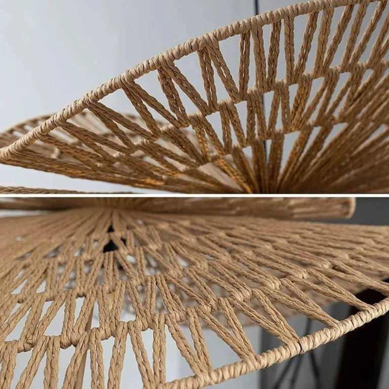 Rattan Pendant Light | Handmade Ceiling Light Fixture | Soft Illumination Hanging Lights | Natural Design Lamp | Sanur Double Layer Rattan Pendant Light 4