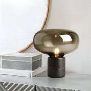 Retro Glass Table Lamp | Stylish Bedside Lamps | Elegant Desk Lamp | Modern Table Lamps for Living Room | Marble Base Lighting Fixture 4