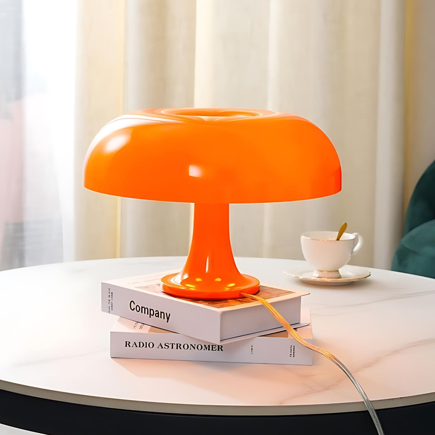 Retro Mushroom Table Lamp | Unique Bedside Lamp | Modern Acrylic Desk Light | Cozy Table Lamps for Living Room | Oyster Mushroom Burst Lamp 6